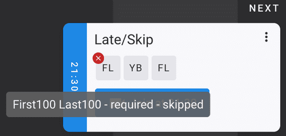 Skip status