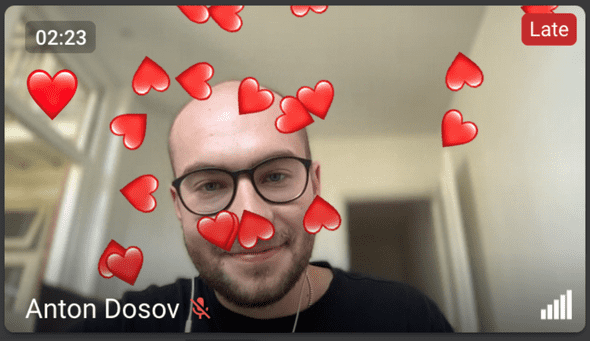 blur self view animated emoji